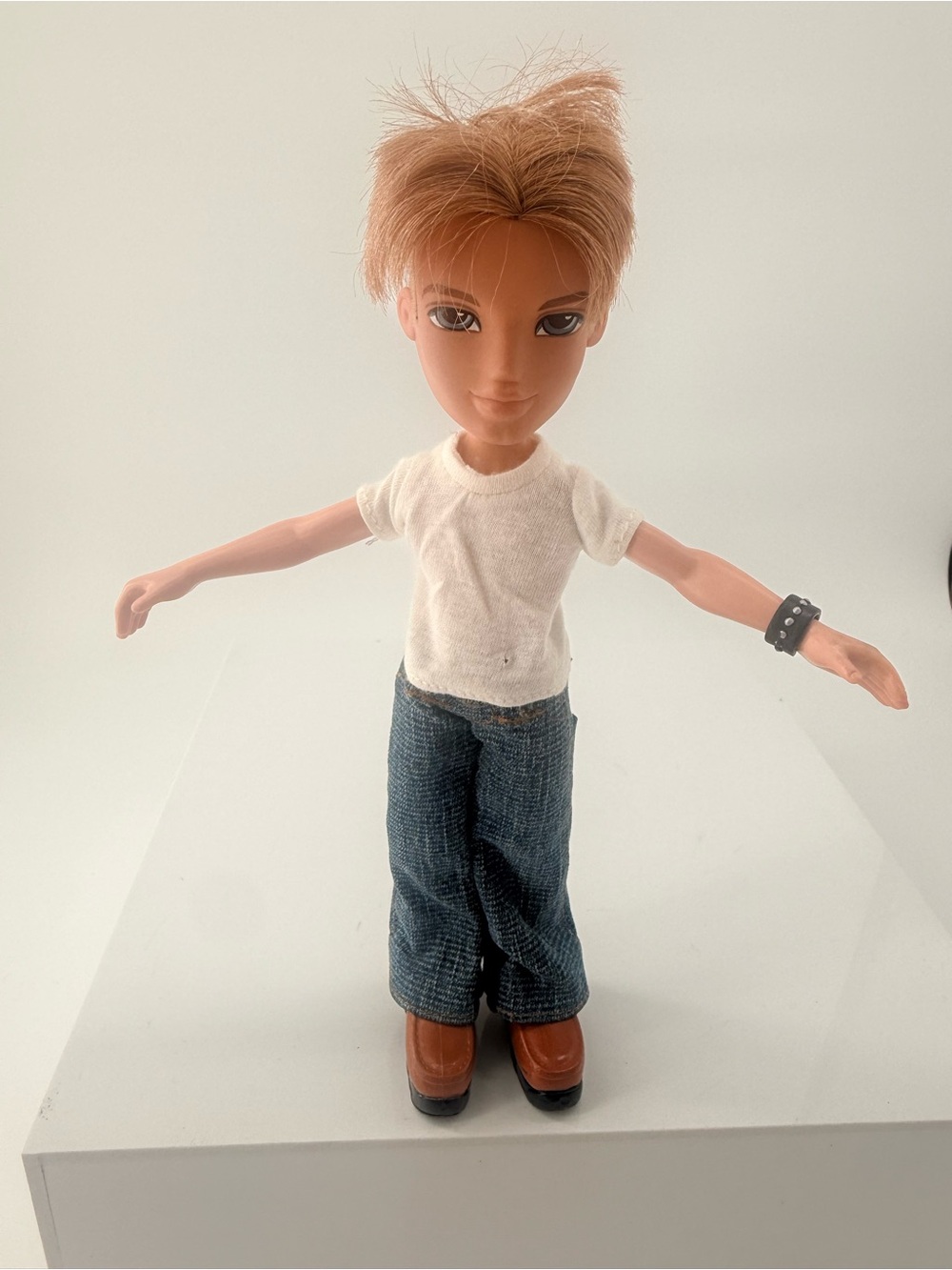 Children's Fashion Doll in White Tee and Blue Jeans